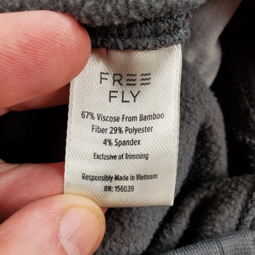 Free Fly Bamboo Lightweight Fleece Jogger Mens Small Gray 3280 Tapered Sweatpant